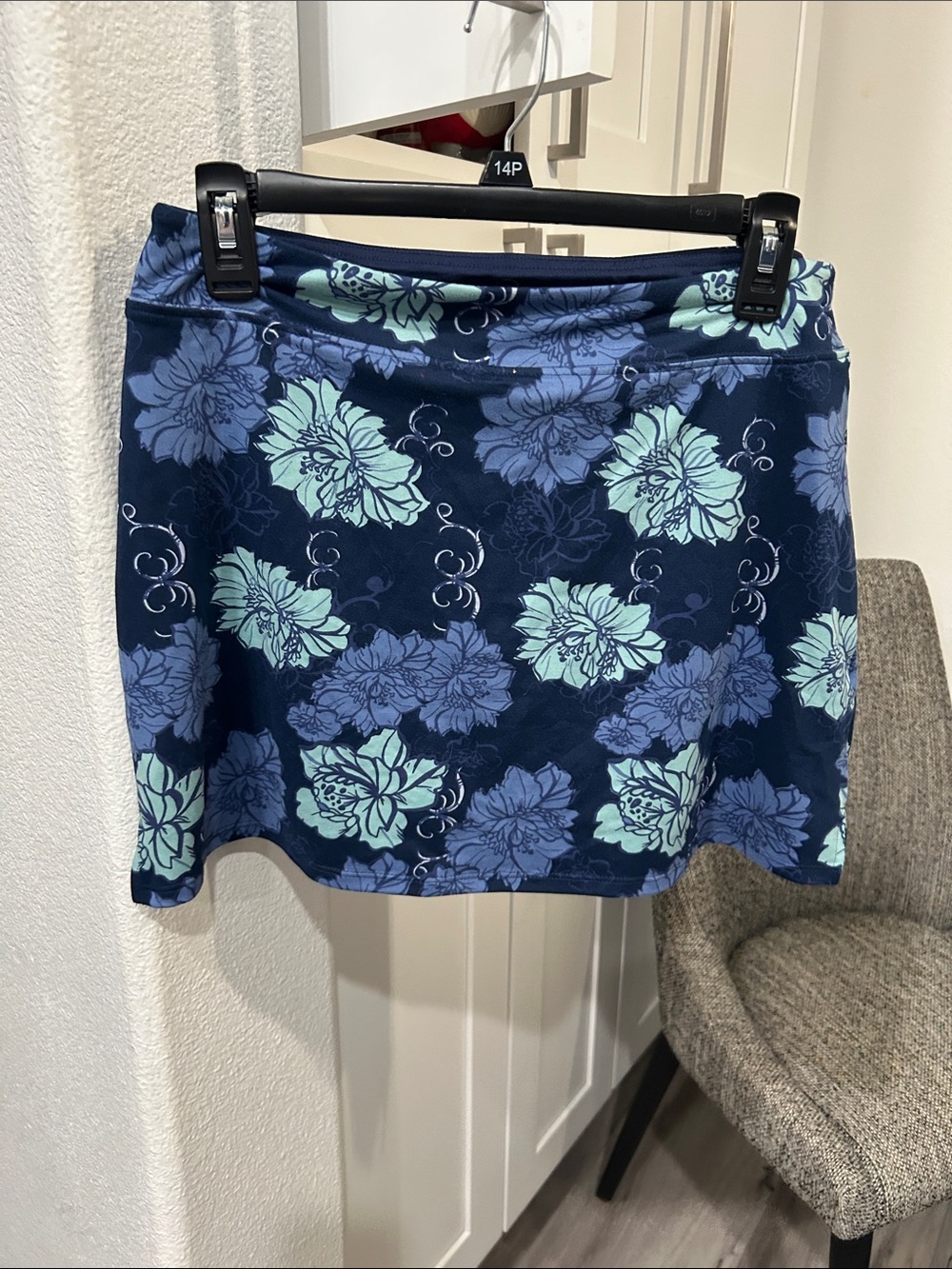 Tranquility by Colorado Clothing Navy Floral A-Line Mini Skirt